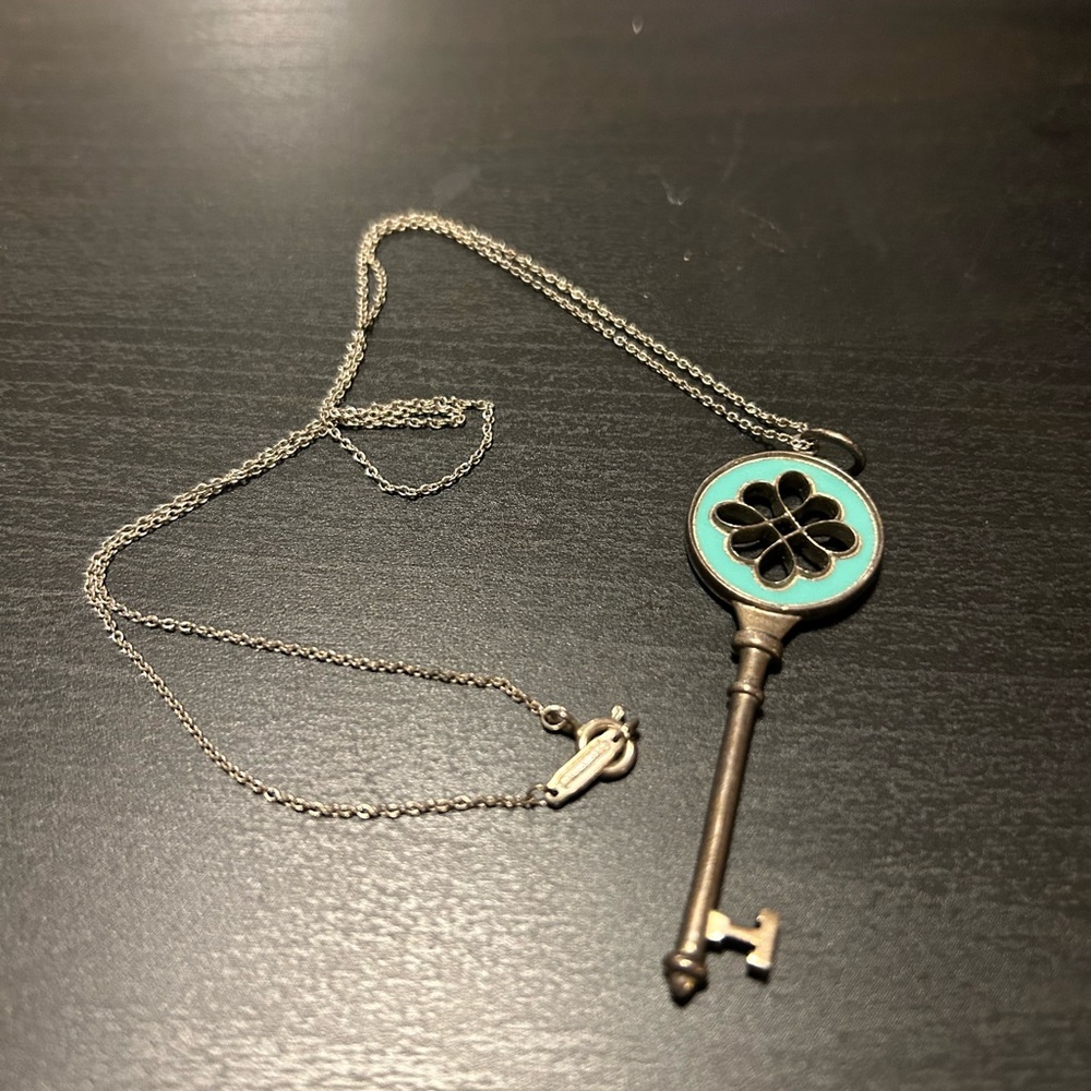 Tiffany & Co Tiffany Blue Key Pendent Necklace